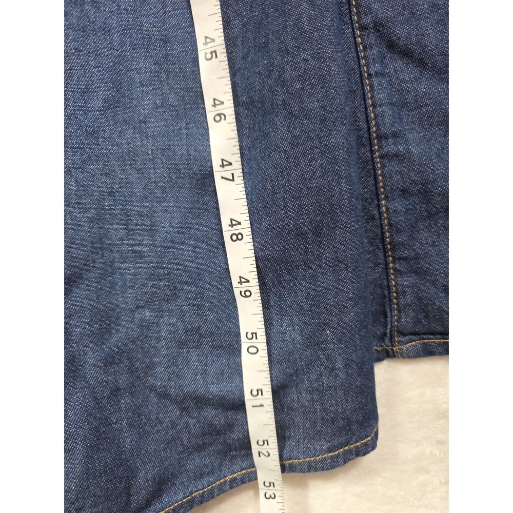 NWT ALIGNE Harlin Denim Midi Dress UK18 US14 Cotton Puff Sleeve Pockets Blue - Picture 13 of 14
